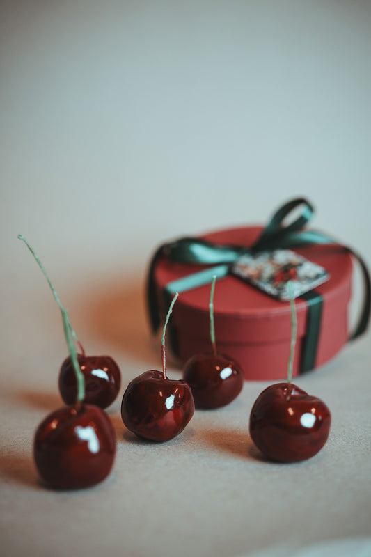 Tumši sarkani ķirši | bišu vaska sveces