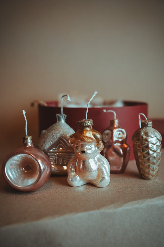 Sveces kā eglīšu mantiņas (5 gab)